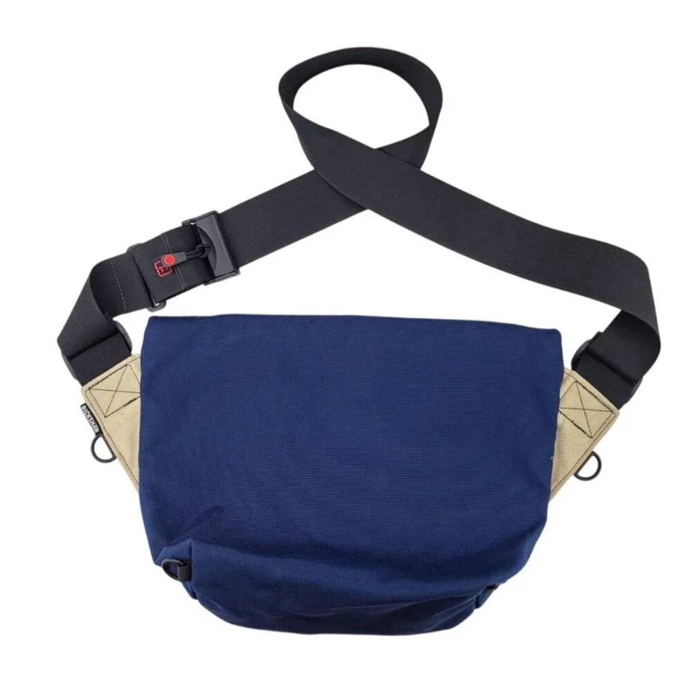Rickshaw Small Zero Messenger Bag Adjustable Strap Blue Pink Canvas Francisco